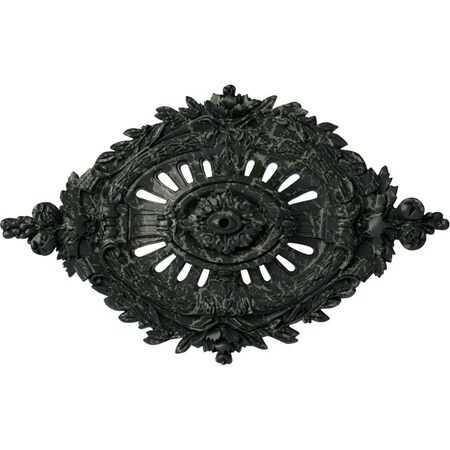 Ekena Millwork Antonio Ceiling Medallion, Hand-Painted Painted Turtle Crackle, 35 7/8"W x 22 1/2"H x 4 3/8"P CM35X22ANPTC